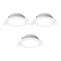 Aigostar - Set 3x LED Spoljašnje ugradbeno svetlo LED/4,8W/230V 3000K IP65 bela