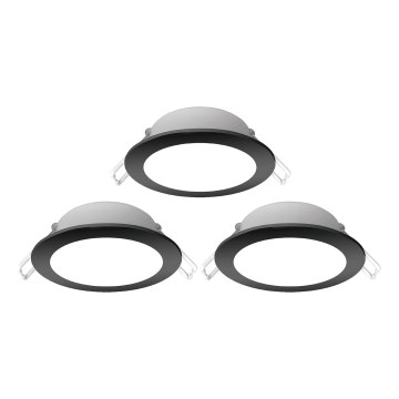 Aigostar - Set 3x LED Spoljašnje ugradbeno svetlo LED/4,8W/230V 3000K IP65 crno