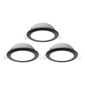 Aigostar - Set 3x LED Spoljašnje ugradbeno svetlo LED/4,8W/230V 6500K IP65 crno