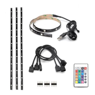 Aigostar - Set 4x LED RGB Prigušiva traka 0,5m LED/2,5W/5V IP65 +DU