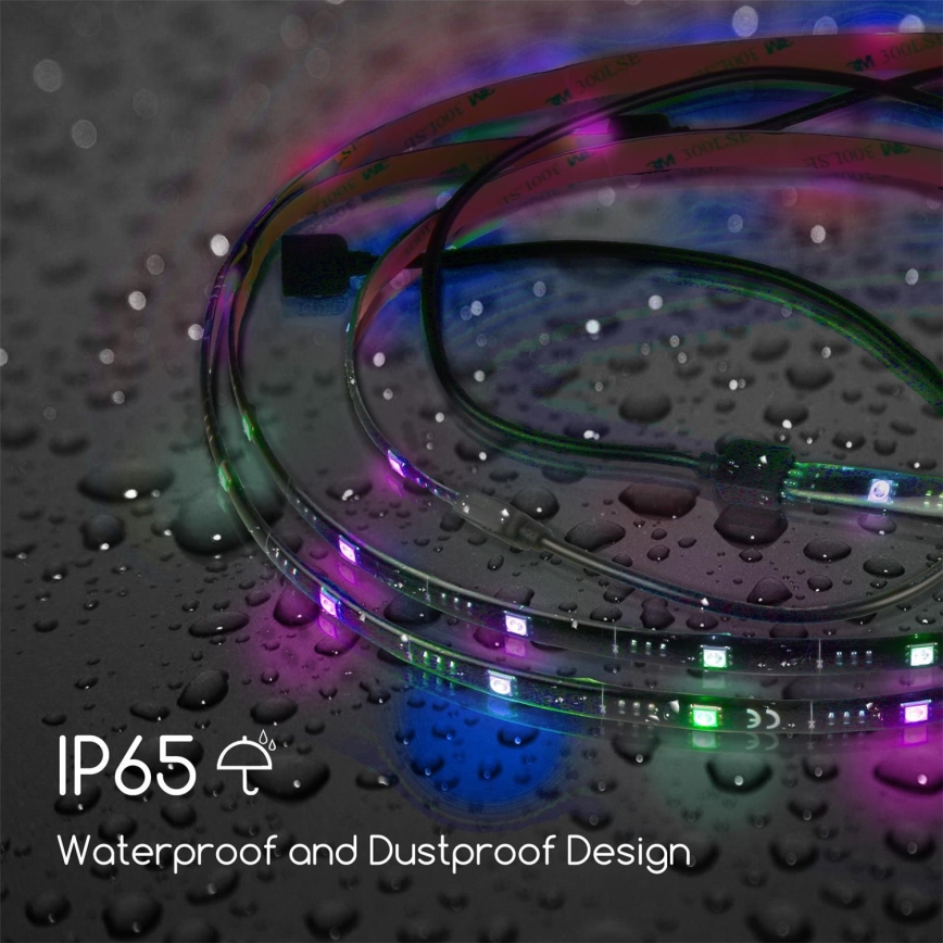 Aigostar - SET 4x LED RGB Prigušiva traka 0,5m LED/2,5W/5V IP65 +DU