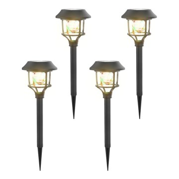 Aigostar - Set 4x LED RGB Solarna lampa LED/0,2W/2V IP44