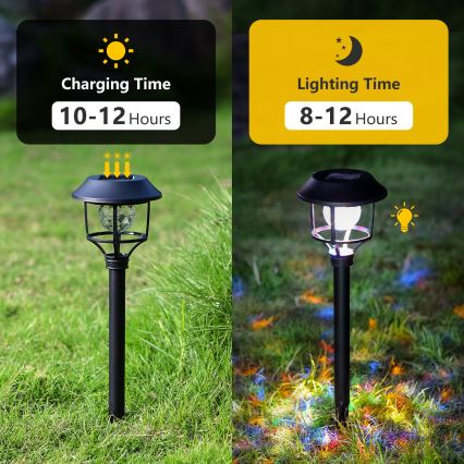 Aigostar - Set 4x LED RGB Solarna lampa LED/0,2W/2V 40 mAh IP44