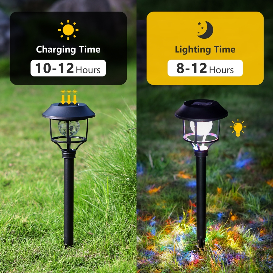 Aigostar - Set 4x LED RGB Solarna lampa LED/0,2W/2V 40 mAh IP44