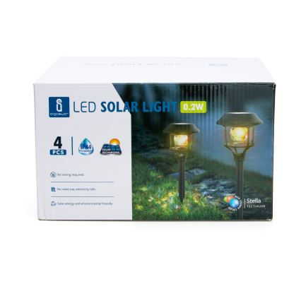 Aigostar - Set 4x LED RGB Solarna lampa LED/0,2W/2V 40 mAh IP44