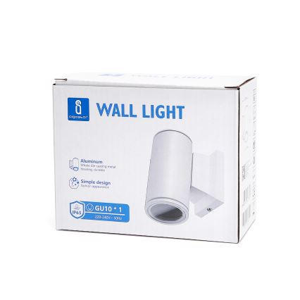 Aigostar - spoljašnja zidna lampa 1xGU10/230V bela IP65 okrugli