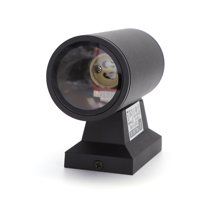 Aigostar - spoljašnja zidna lampa 1xGU10/230V crno IP65 okrugli