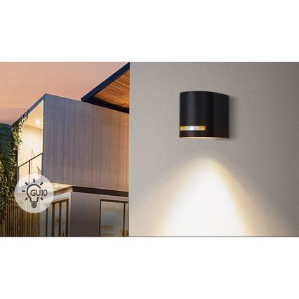 Aigostar - spoljašnja zidna lampa 1xGU10/35W/230V crno IP54