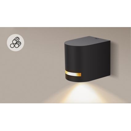 Aigostar - spoljašnja zidna lampa 1xGU10/35W/230V crno IP54