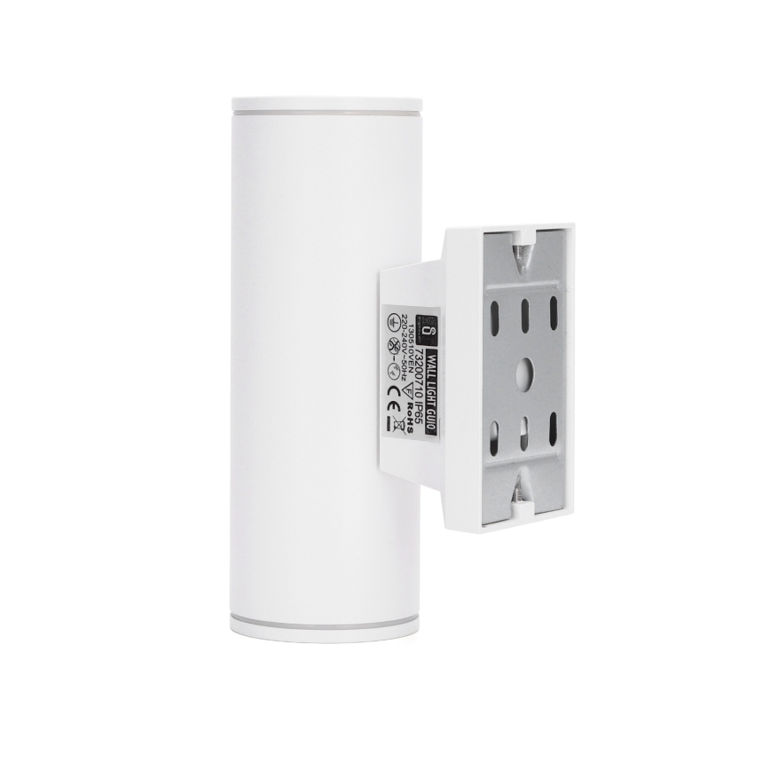 Aigostar - spoljašnja zidna lampa 2xGU10/230V bela IP65 okrugli