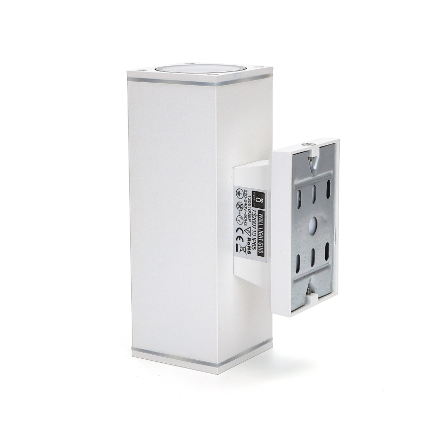 Aigostar - spoljašnja zidna lampa 2xGU10/230V bela IP65 uglast