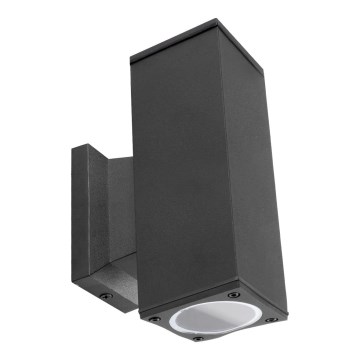 Aigostar - spoljašnja zidna lampa 2xGU10/230V crno IP65 uglast