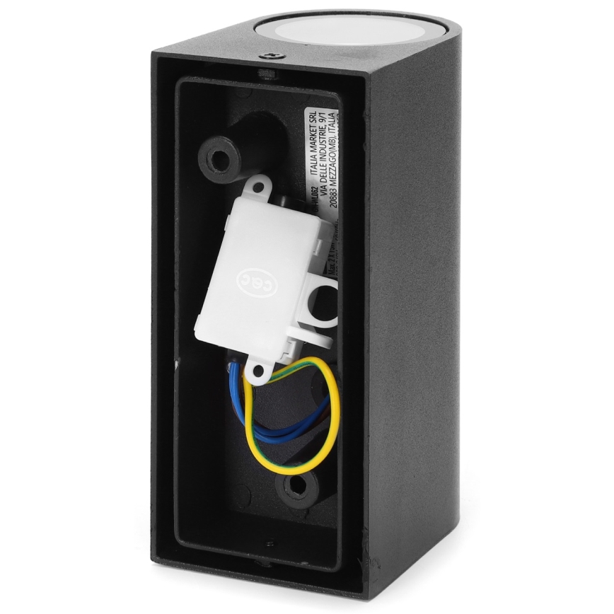 Aigostar - spoljašnja zidna lampa 2xGU10/35W/230V crno IP54