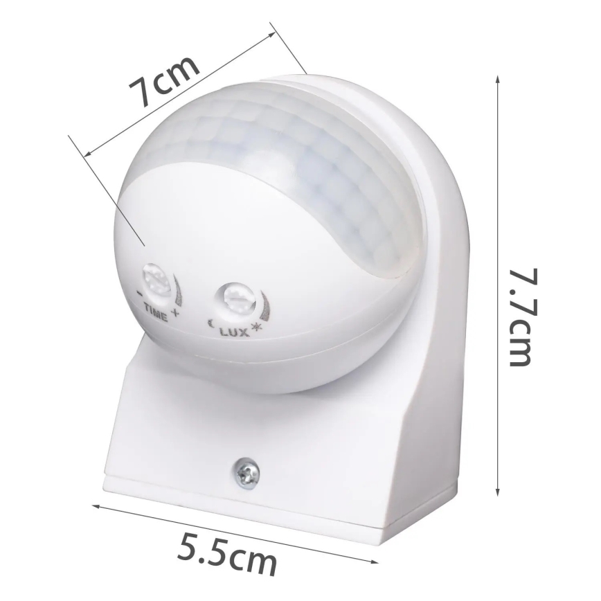 Aigostar - Spoljni infracrveni senzor pokreta 230V IP44 beli