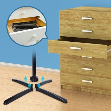 Aigostar - Stajaći ventilator 40W/230V 120 cm crni