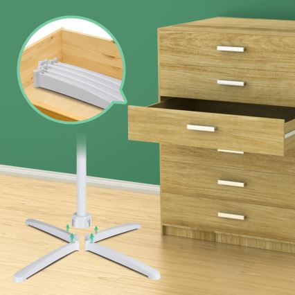 Aigostar - Stajaći ventilator 45W/230V 120 cm bela