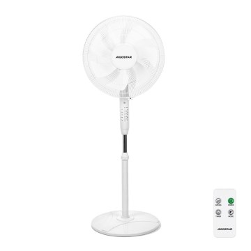 Aigostar - Stajaći ventilator 60W/230V beo + daljinsko upravljanje
