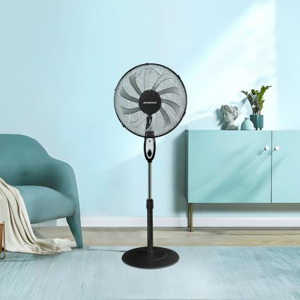 Aigostar - Stojeći ventilator 60W/230V crni + daljinski upravljač