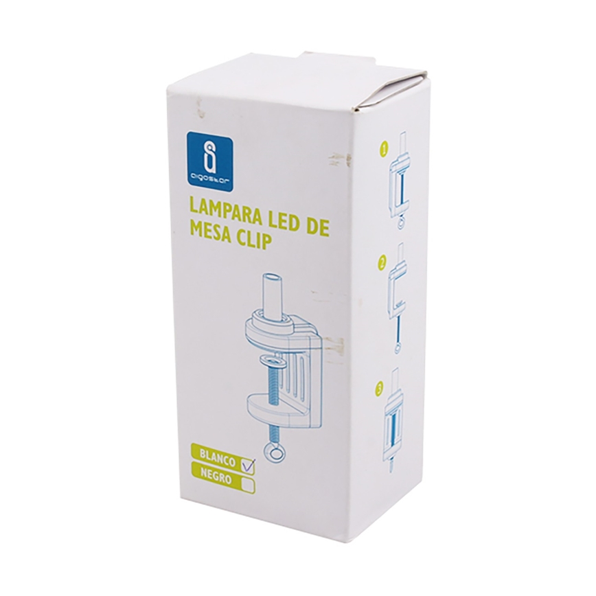 Aigostar - Stezaljka za stolnu lampu bela