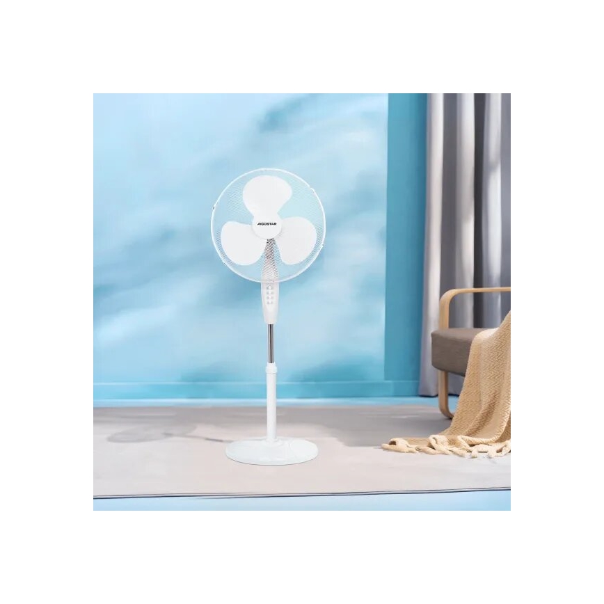 Aigostar - Stojeći ventilator 40W/230V, beo