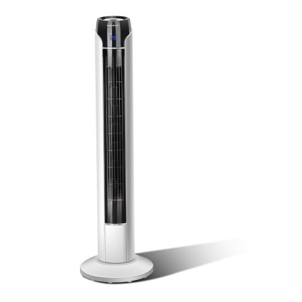 Aigostar - Stojeći ventilator 50W/230V crna/bela + daljinski upravljač