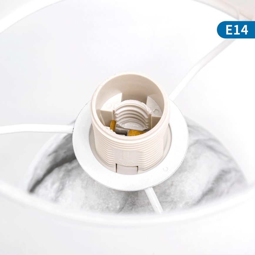 Aigostar - Stona lampa 1xE14/40W/230V bela