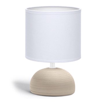 Aigostar - Stona lampa 1xE14/40W/230V bež/bela