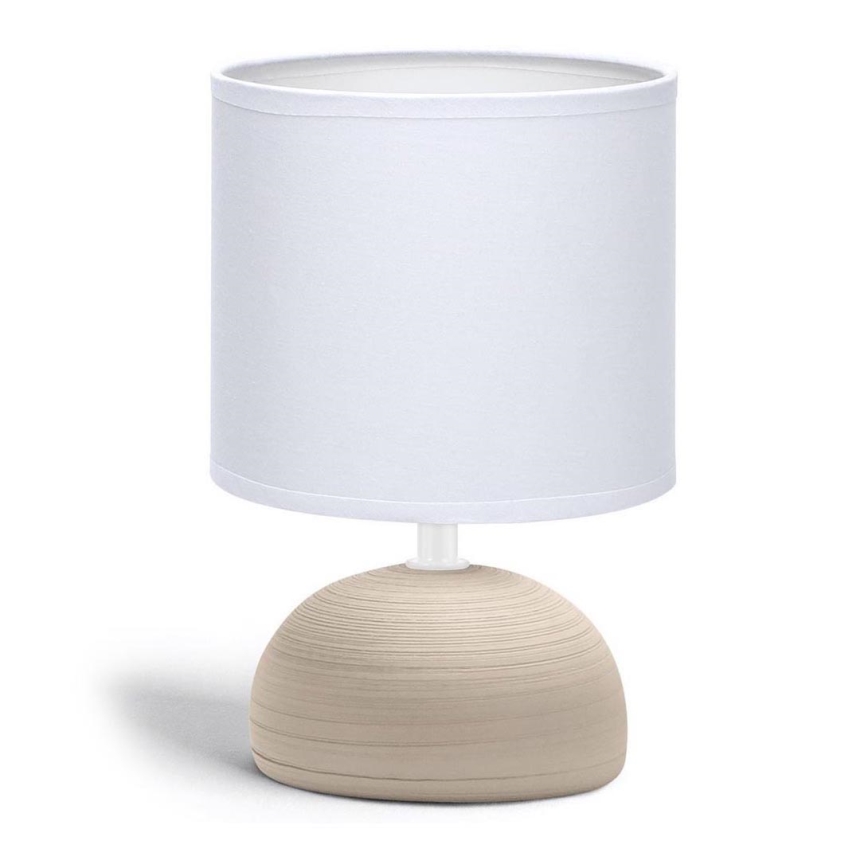 Aigostar - Stona lampa 1xE14/40W/230V bež/bela