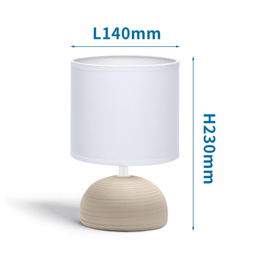Aigostar - Stona lampa 1xE14/40W/230V bež/bela