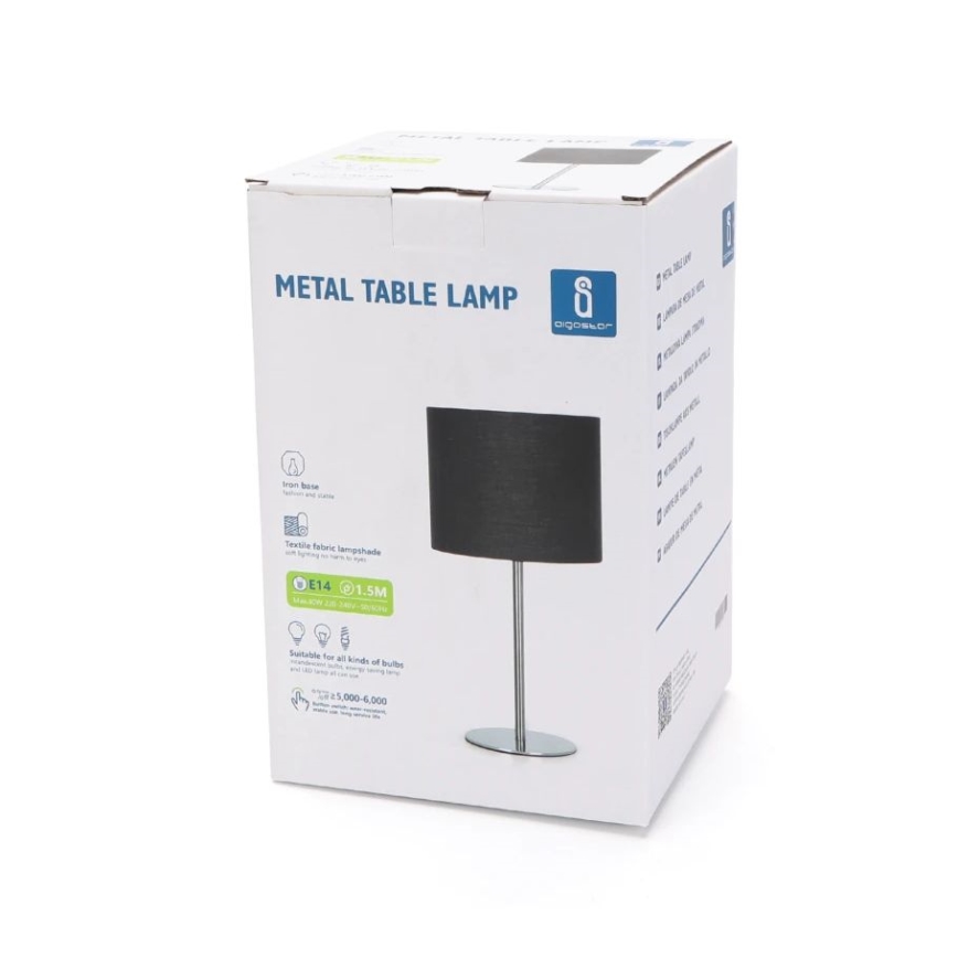 Aigostar - Stona lampa 1xE14/40W/230V crno