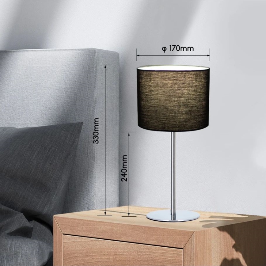 Aigostar - Stona lampa 1xE14/40W/230V crno