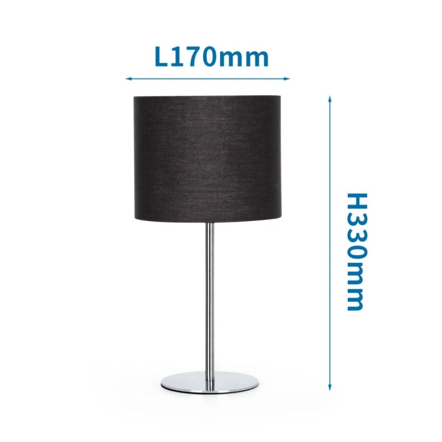 Aigostar - Stona lampa 1xE14/40W/230V crno