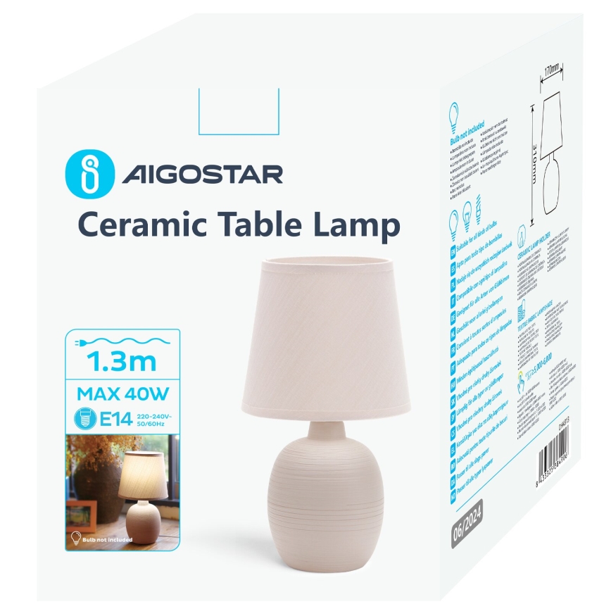 Aigostar - Stona lampa 1xE14/40W/230V