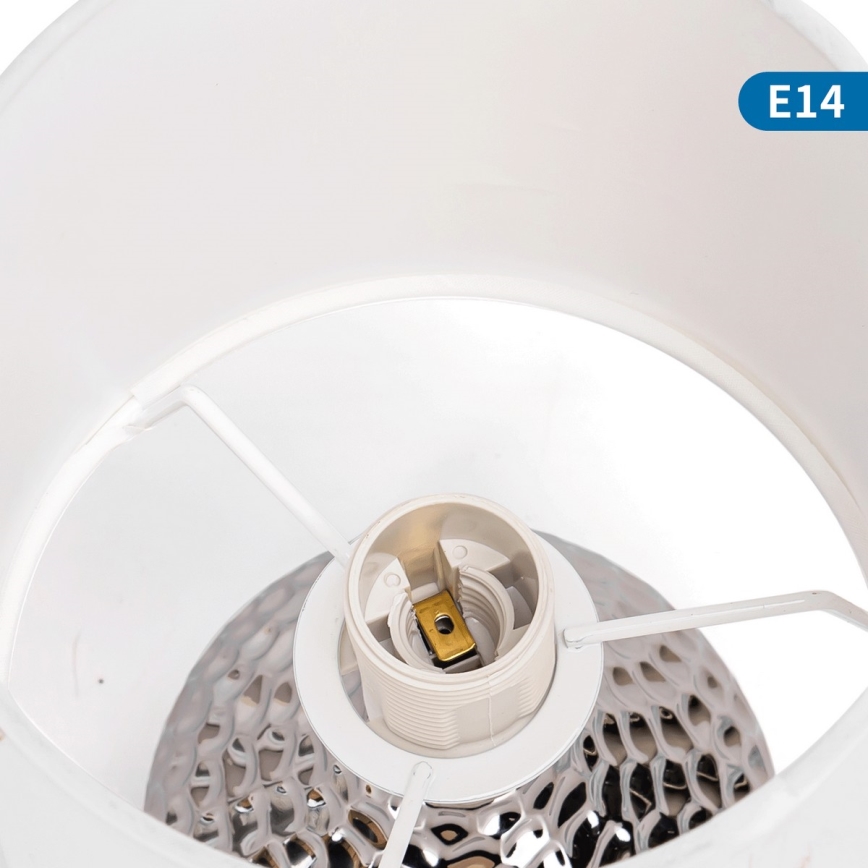 Aigostar - Stona lampa 1xE14/40W/230V krom