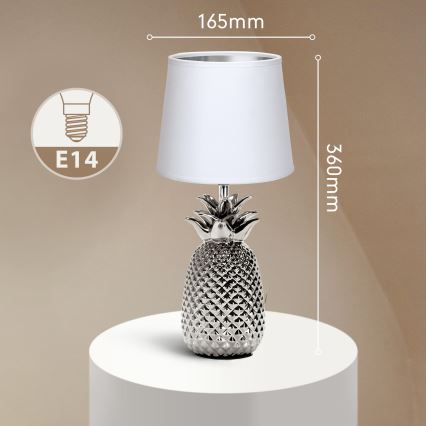 Aigostar - Stona lampa 1xE14/40W/230V krom
