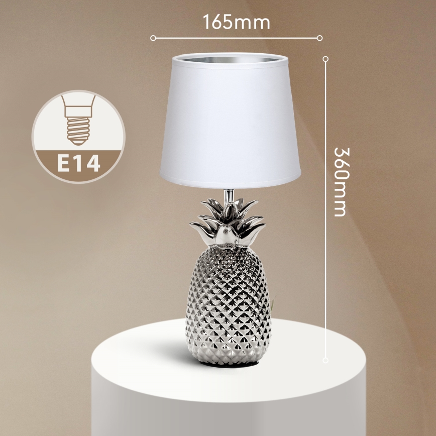 Aigostar - Stona lampa 1xE14/40W/230V krom