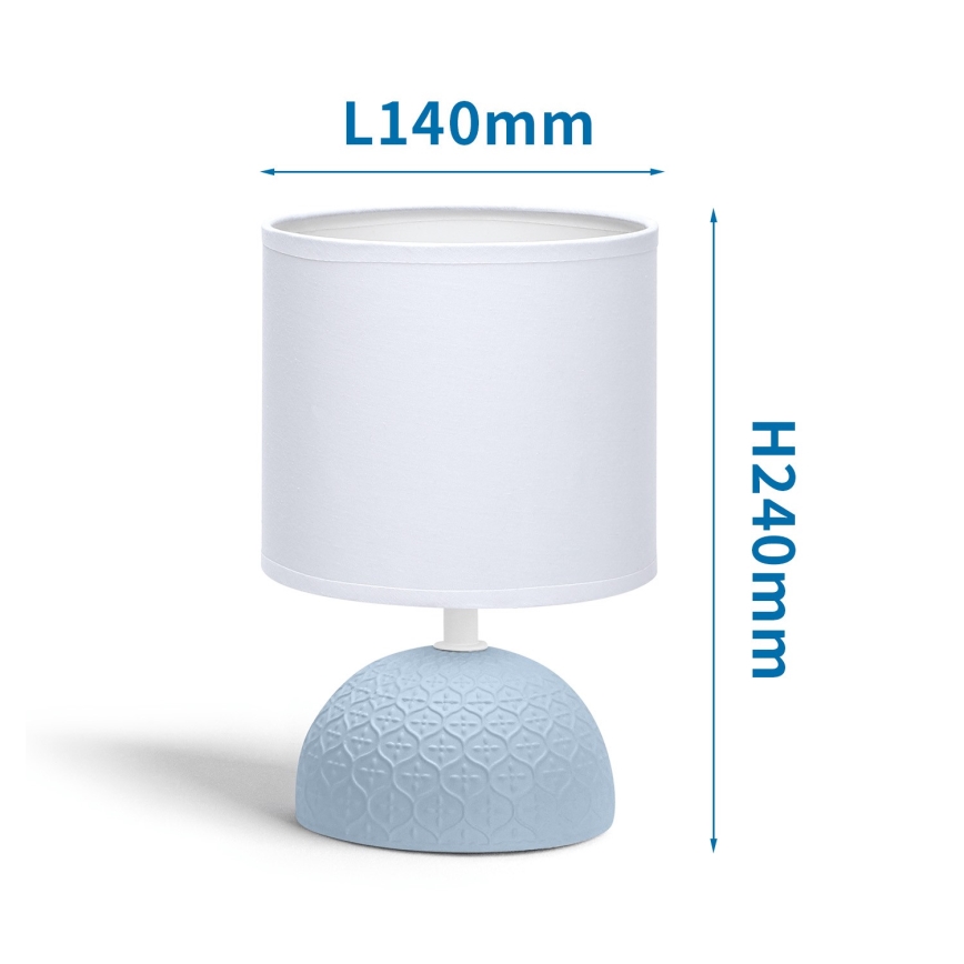 Aigostar - Stona lampa 1xE14/40W/230V plava/bela