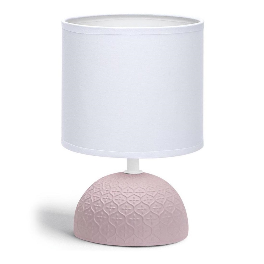 Aigostar - Stona lampa 1xE14/40W/230V roze/bela
