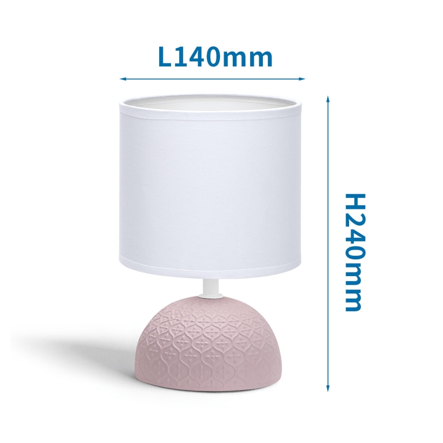 Aigostar - Stona lampa 1xE14/40W/230V roze/bela
