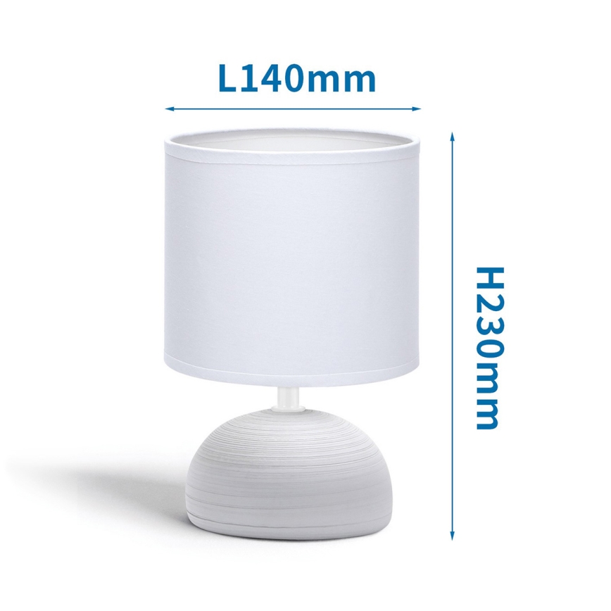 Aigostar - Stona lampa 1xE14/40W/230V sivo/bela