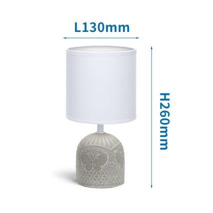 Aigostar - Stona lampa 1xE14/40W/230V sivo/bela
