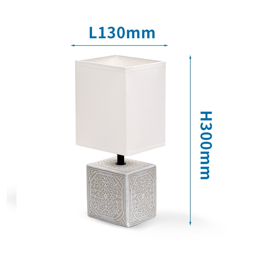 Aigostar - Stona lampa 1xE14/40W/230V sivo/bela