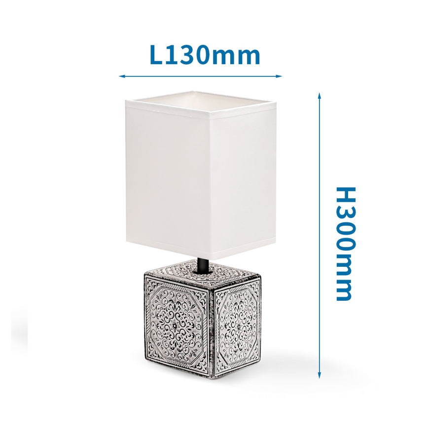 Aigostar - Stona lampa 1xE14/40W/230V sivo/bela