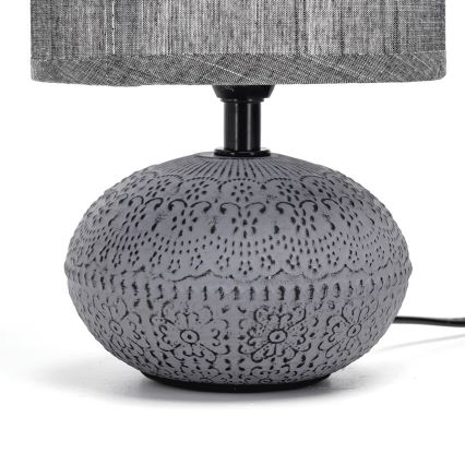 Aigostar - Stona lampa 1xE14/40W/230V sivo
