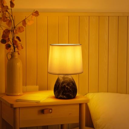 Aigostar - Stona lampa 1xE14/40W/230V sivo