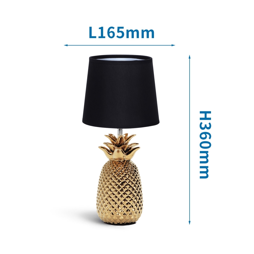 Aigostar - Stona lampa 1xE14/40W/230V zlatna/crno