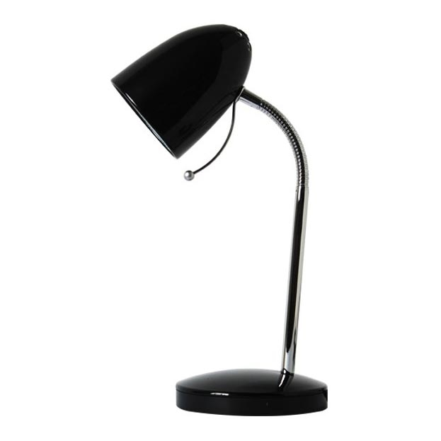 Aigostar - Stona lampa 1xE27/36W/230V crno/krom