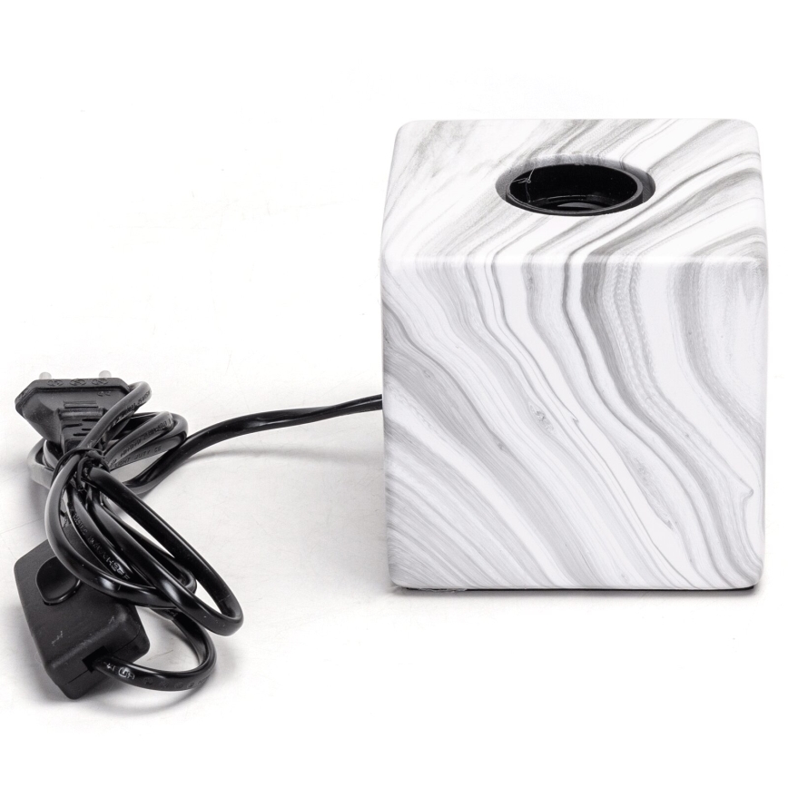 Aigostar - Stona lampa 1xE27/60W/230V bela/sivo