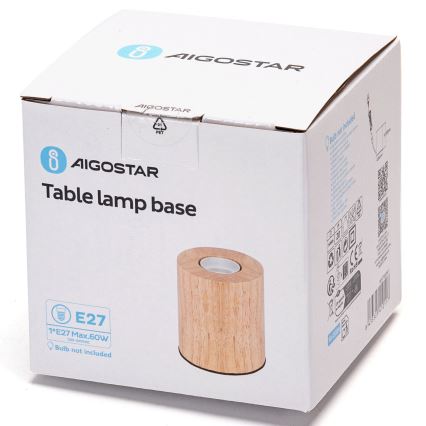 Aigostar - Stona lampa 1xE27/60W/230V bež