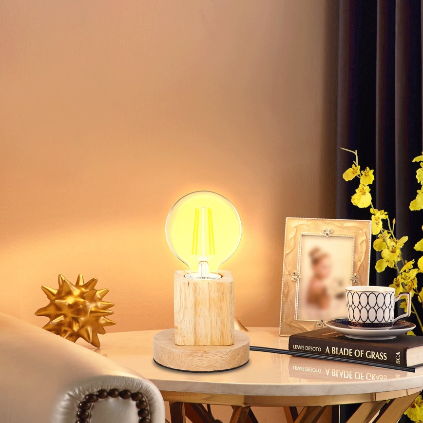 Aigostar - Stona lampa 1xE27/60W/230V bež